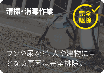 清掃・消毒作業