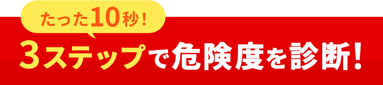 3ステップで危険度を診断！